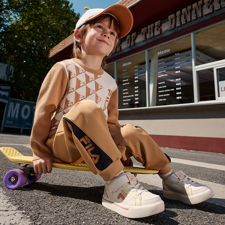 Мужские штаны Fila KIDS ORIGINALE (серо-коричневые) — фото 7