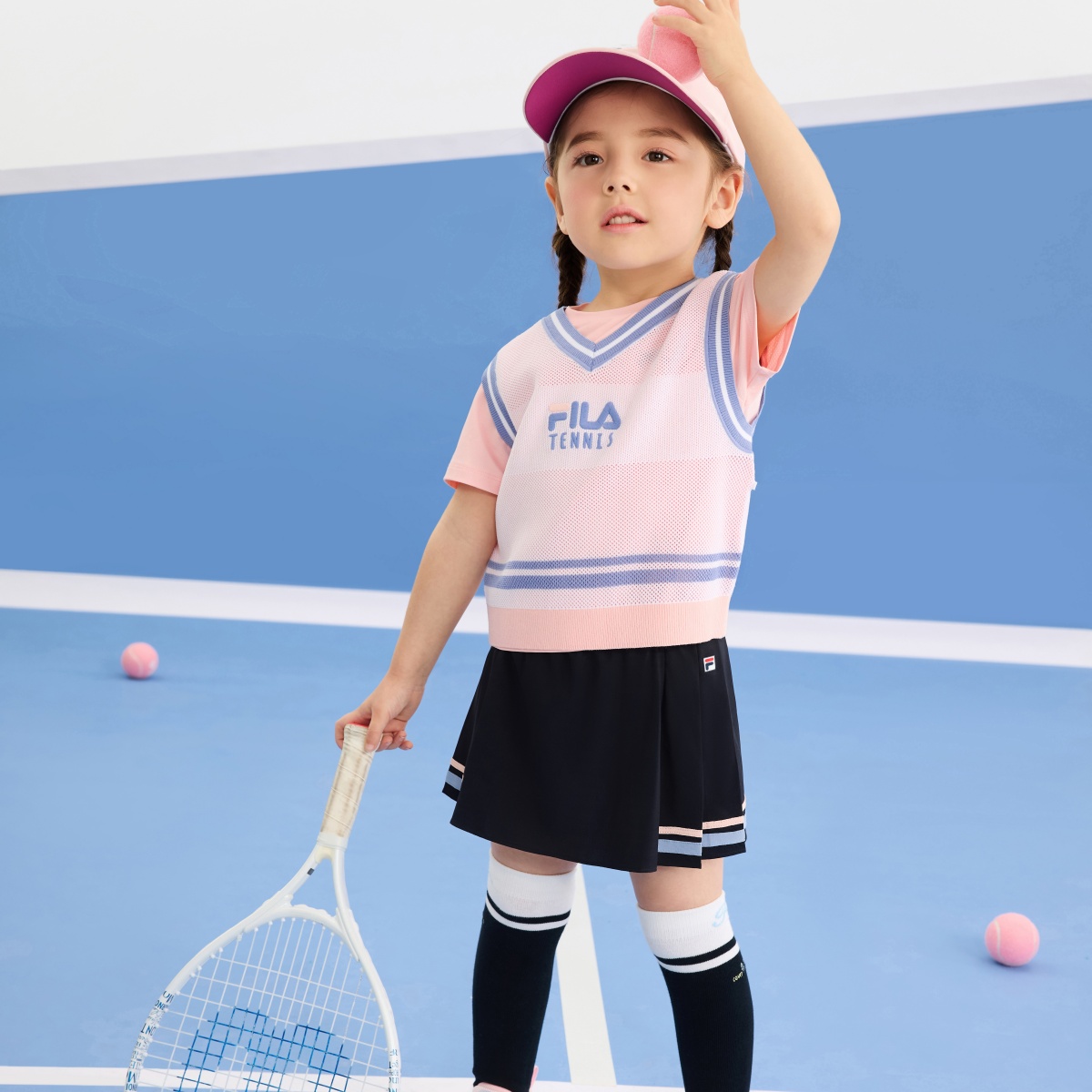 Женская футболка Fila KIDS (розовая) — фото 7