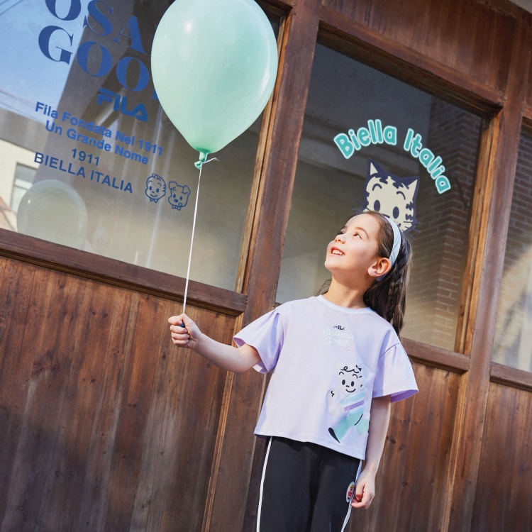 Женская футболка Fila Kids x Osamu Harada (фиолетовая) — фото 8