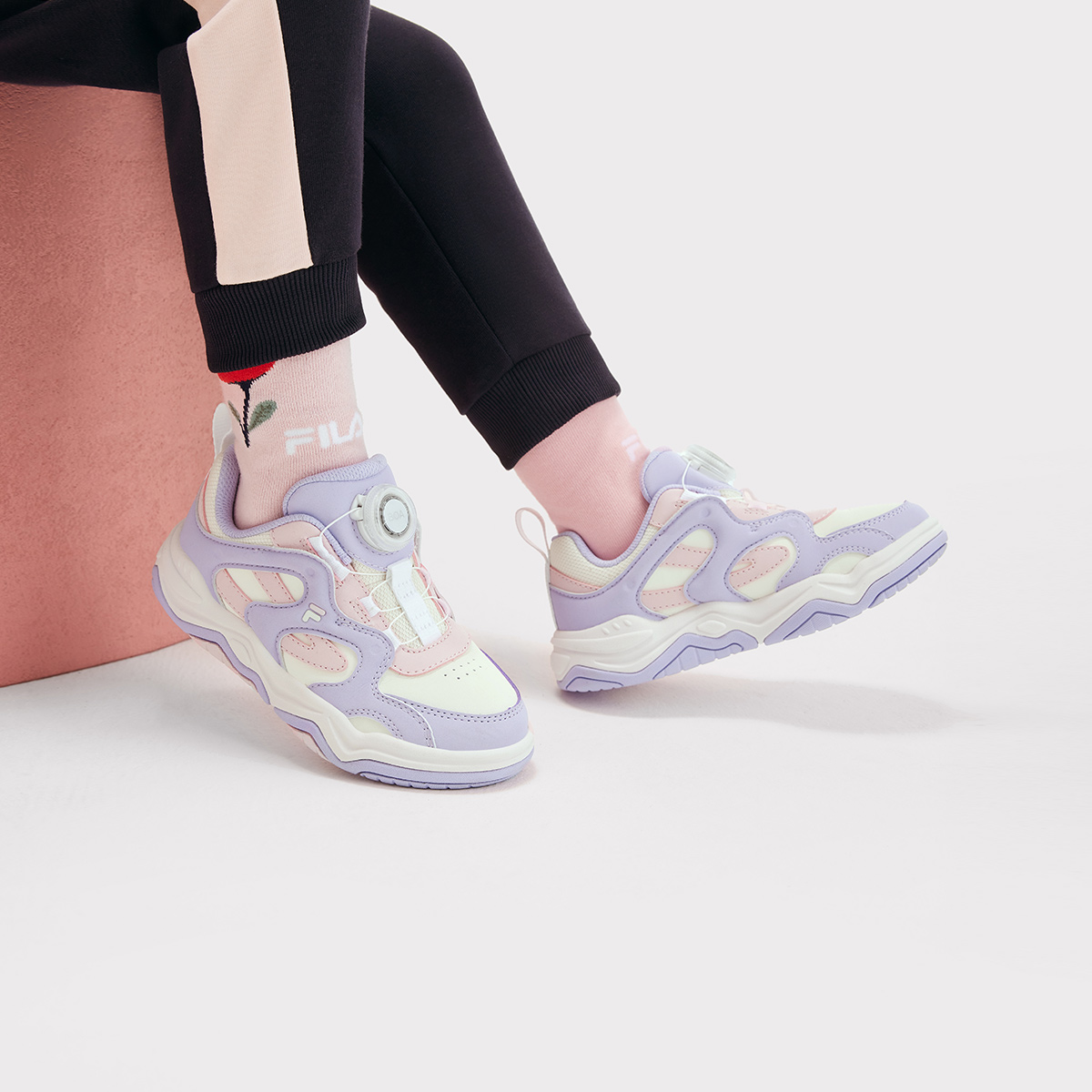 Кеды Fila KIDS BOA (бело-фиолетовые) — фото 9