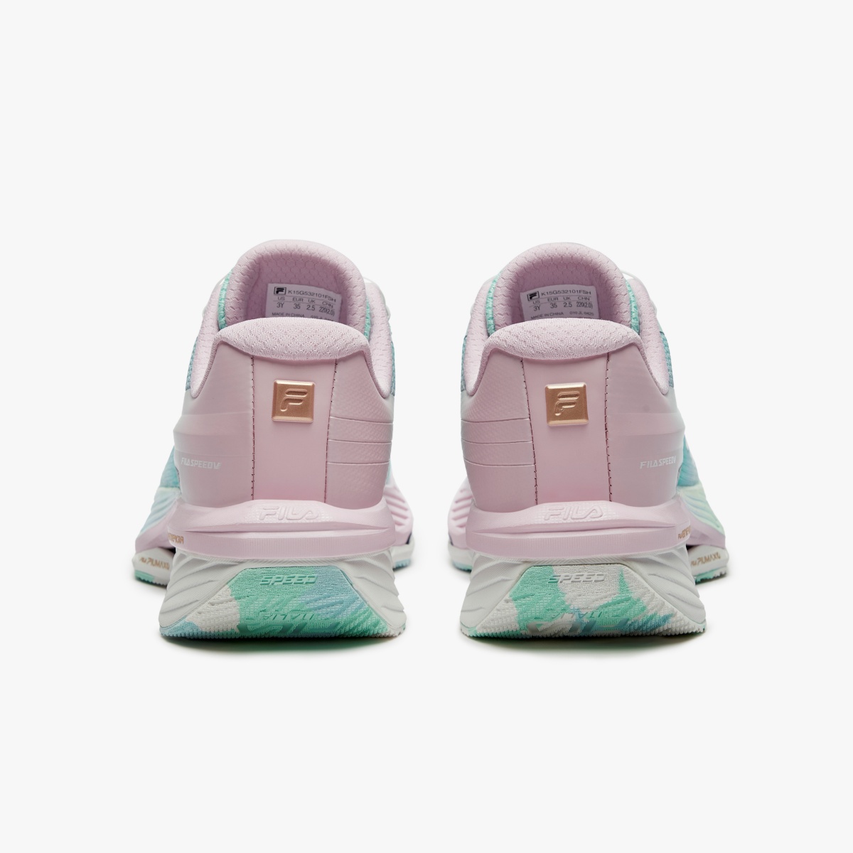 Кроссовки Fila KIDS SPEED 5 TURBO / (сине-зеленые) — 阳光蓝/粉绿色 — фото 4