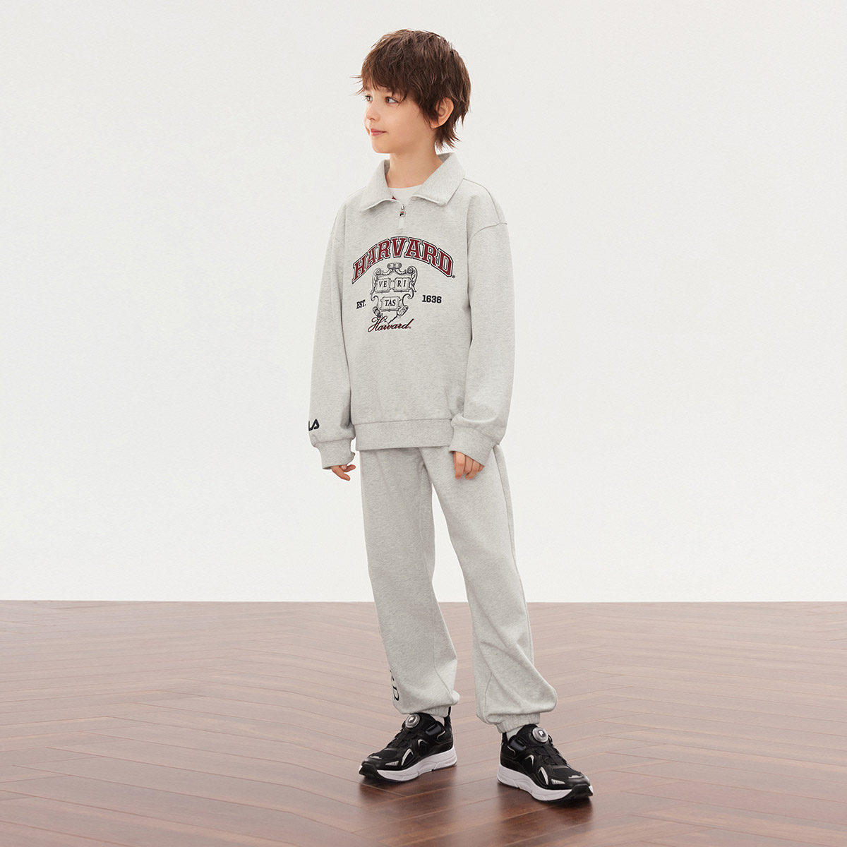 Детское худи FILA KIDS (серое) — фото 7