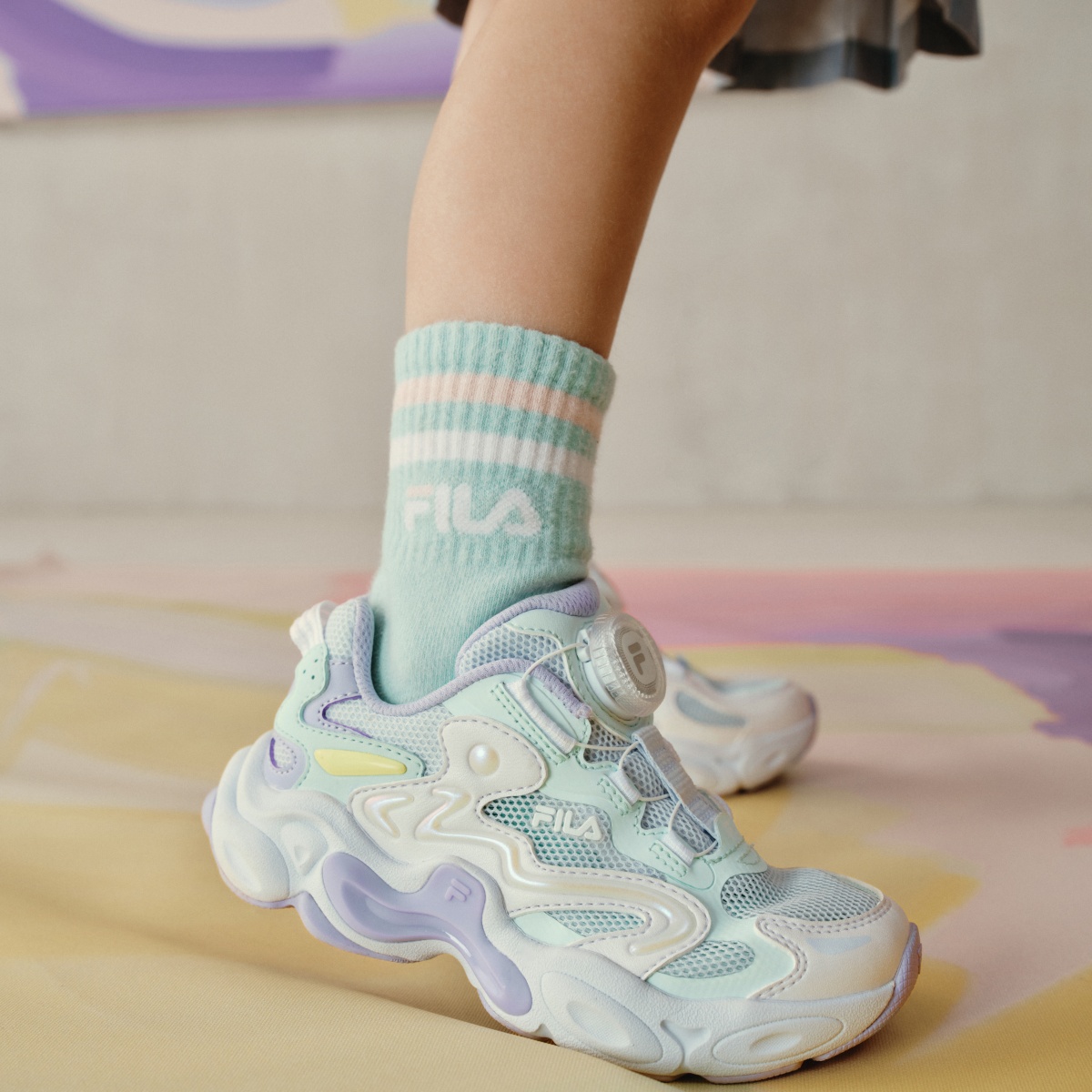 Детские кроссовки Fila KIDSBOA (сине-белые) — фото 7