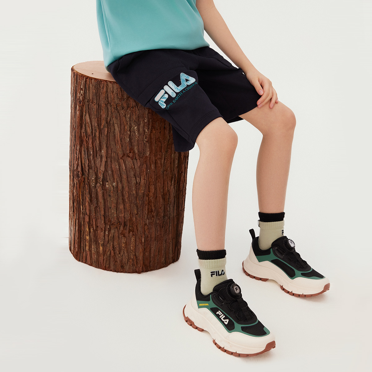 Мужские шорты Fila KIDS (синие) — фото 8