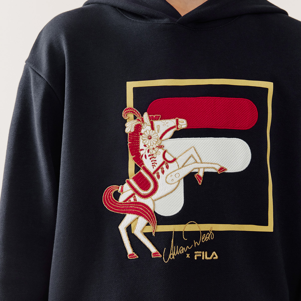 Мужские худи Fila KIDS ORIGINALE CNY (темно-синий) — фото 4