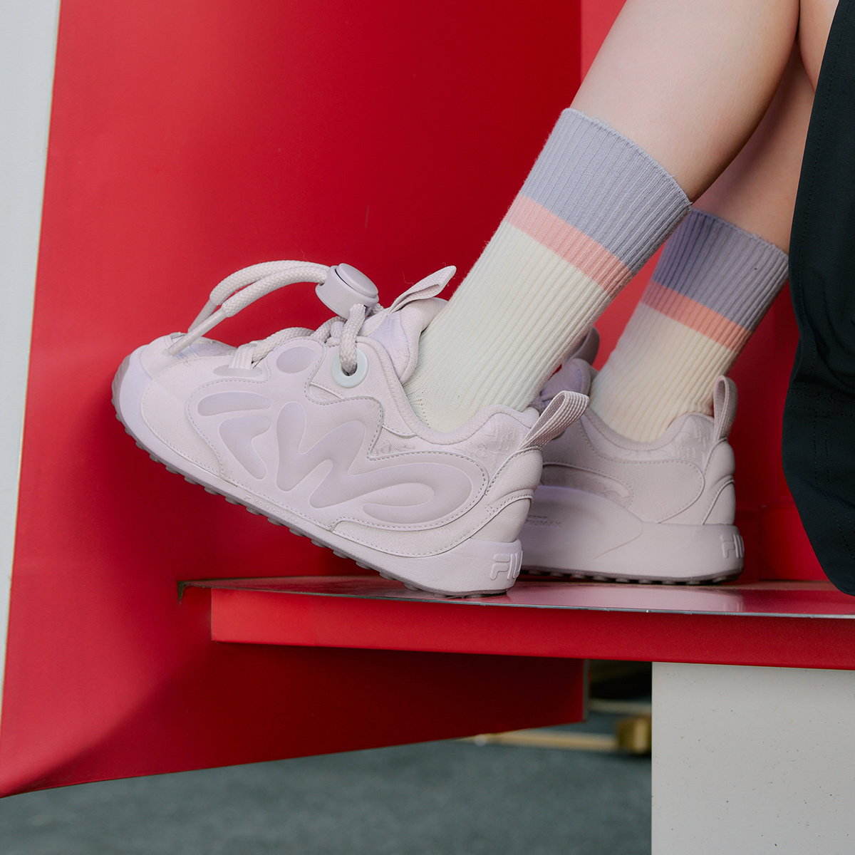 Кеды Fila KIDSHeritage-FHT 2 / (фиолетовые) — 淡紫色/浅薰衣草紫 — фото 7