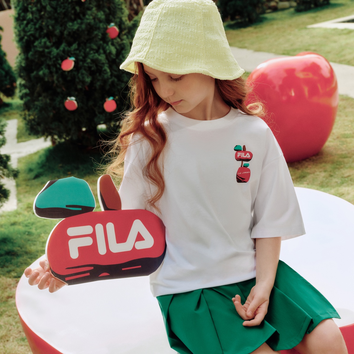 Футболка Fila KIDSTim Lahan T (белая) — фото 6