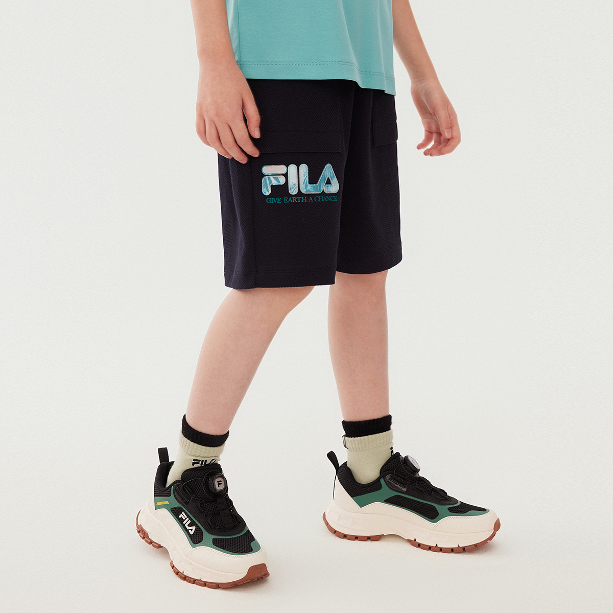 Мужские шорты Fila KIDS (синие) — фото 3