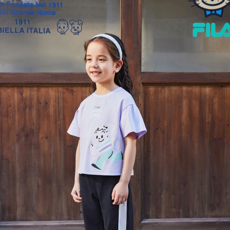 Женская футболка Fila Kids x Osamu Harada (фиолетовая) — фото 5
