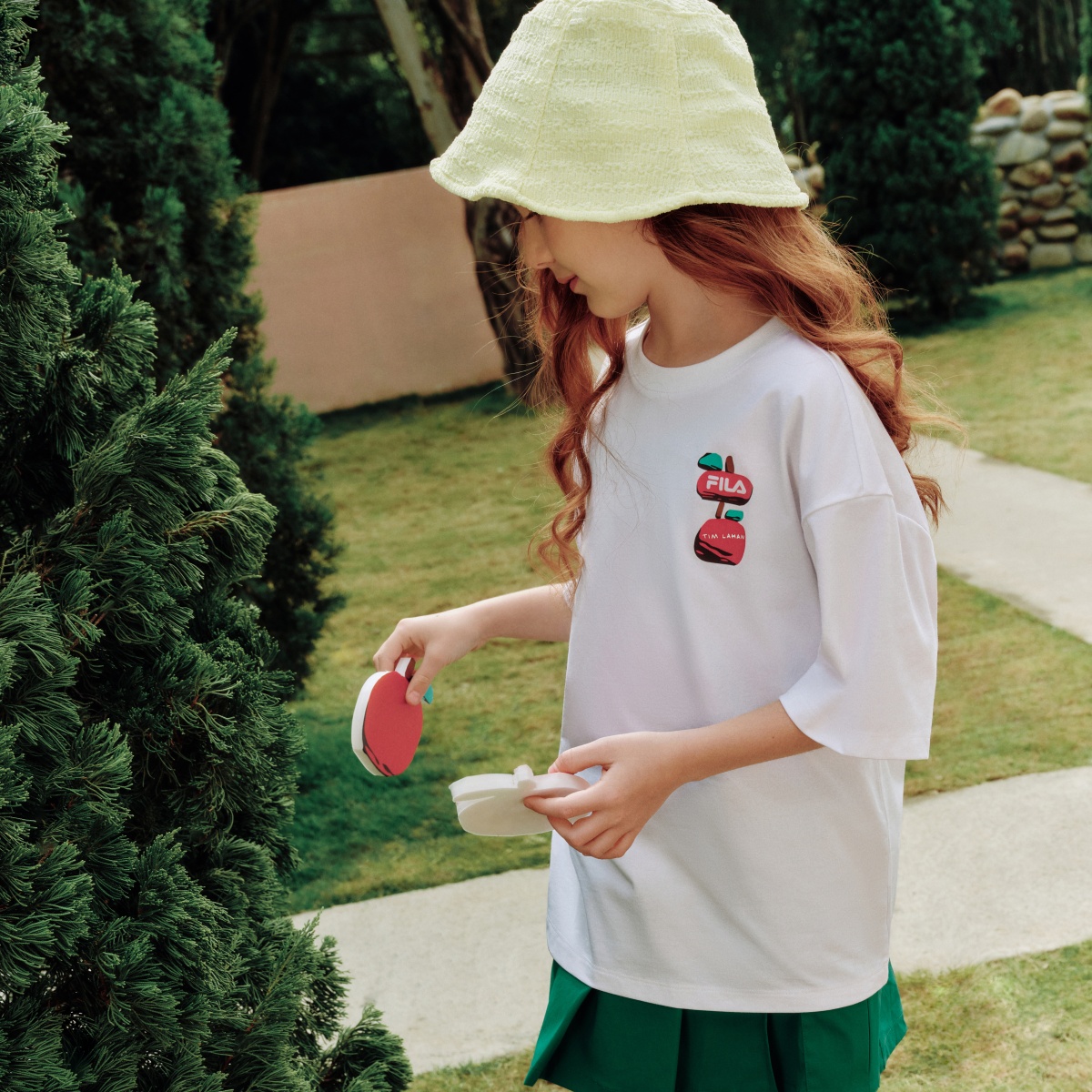 Футболка Fila KIDSTim Lahan T (белая) — фото 4