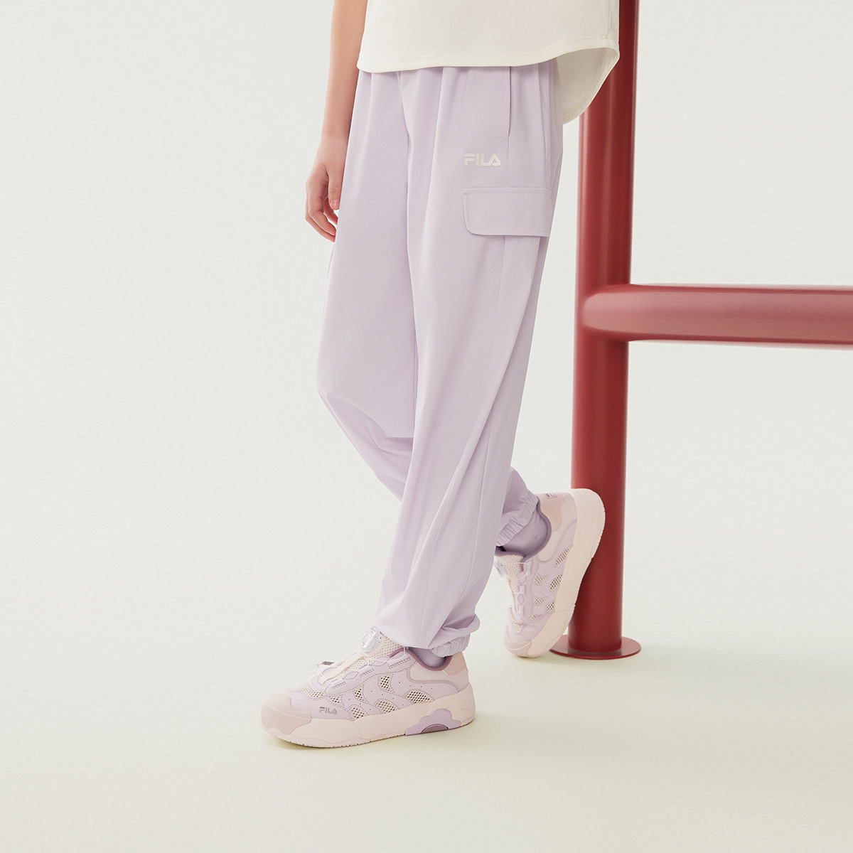 Женские штаны Fila KIDS (фиолетовый) — фото 7