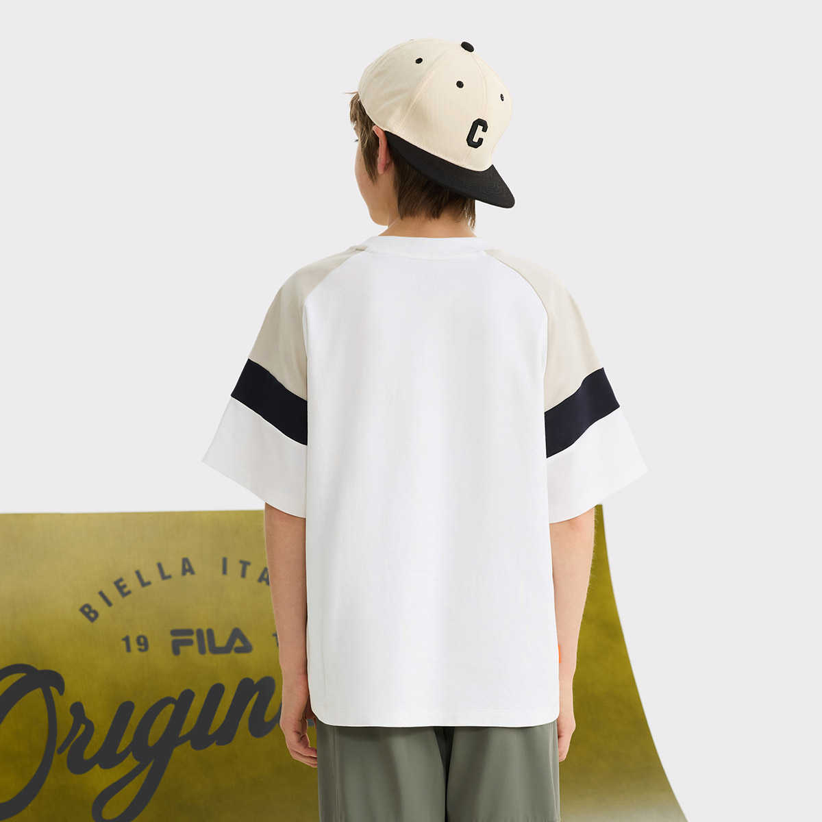 Мужская футболка Fila KIDS (белая) — фото 4