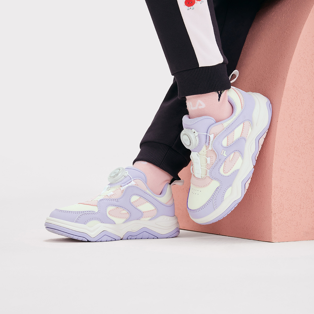 Кеды Fila KIDS BOA (бело-фиолетовые) — фото 10