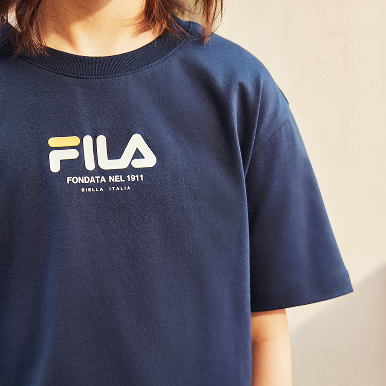 Мужская футболка Fila Kids (синяя) — фото 5