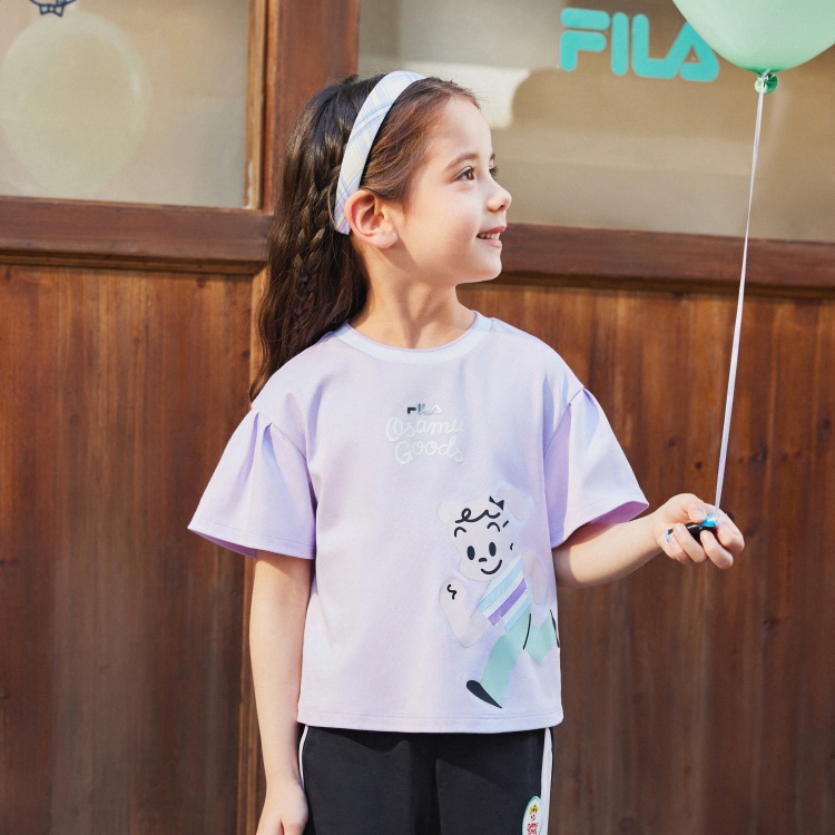 Женская футболка Fila Kids x Osamu Harada (фиолетовая) — фото 3