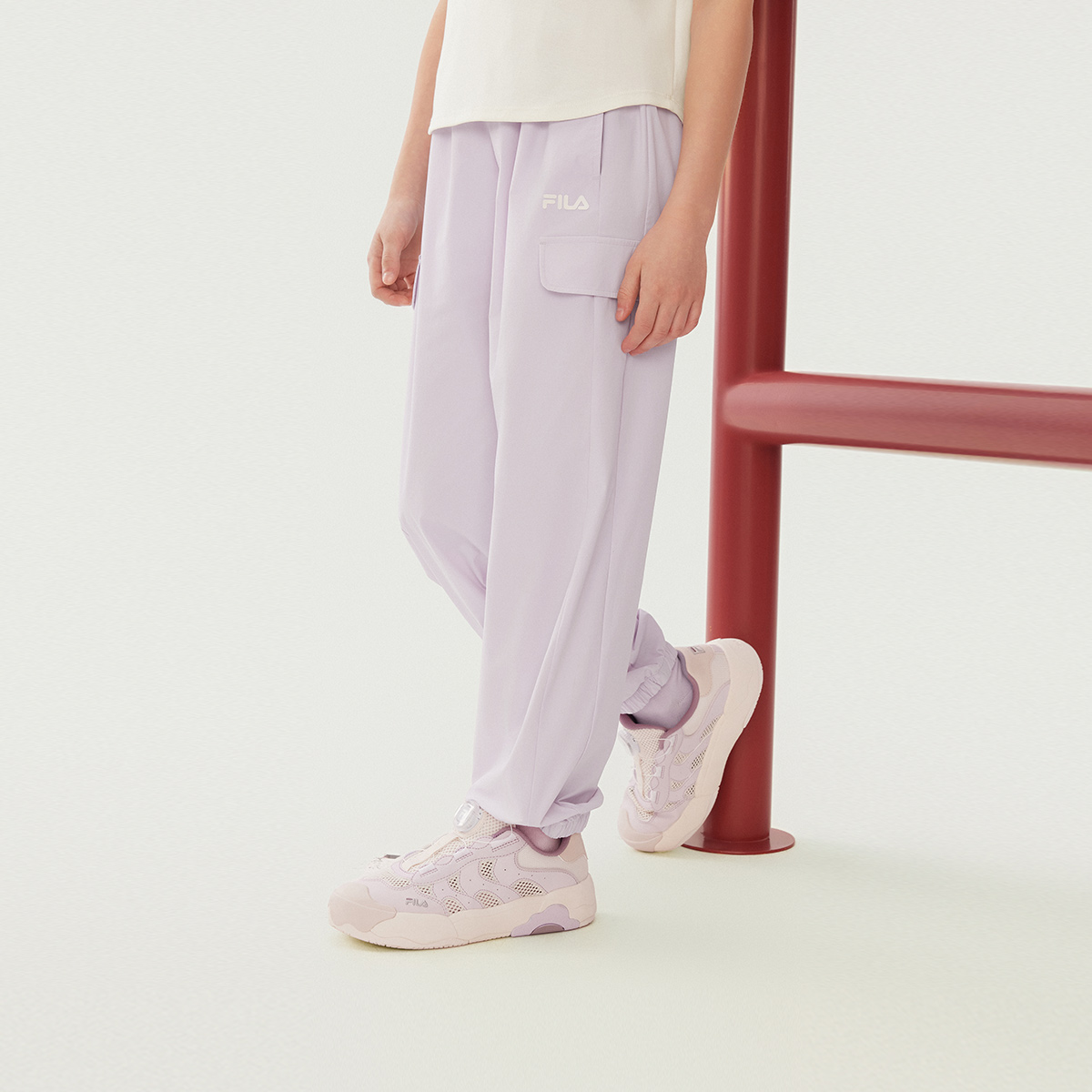 Женские штаны Fila KIDS (фиолетовый) — фото 3
