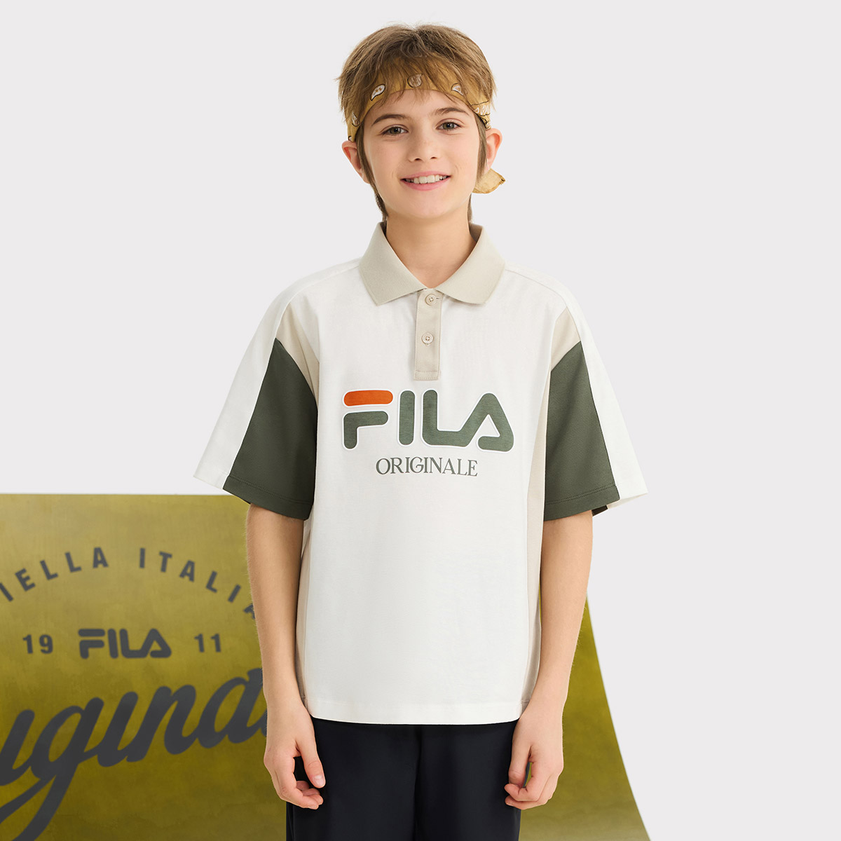 Футболка Fila KIDSPolo (белая) — фото 8