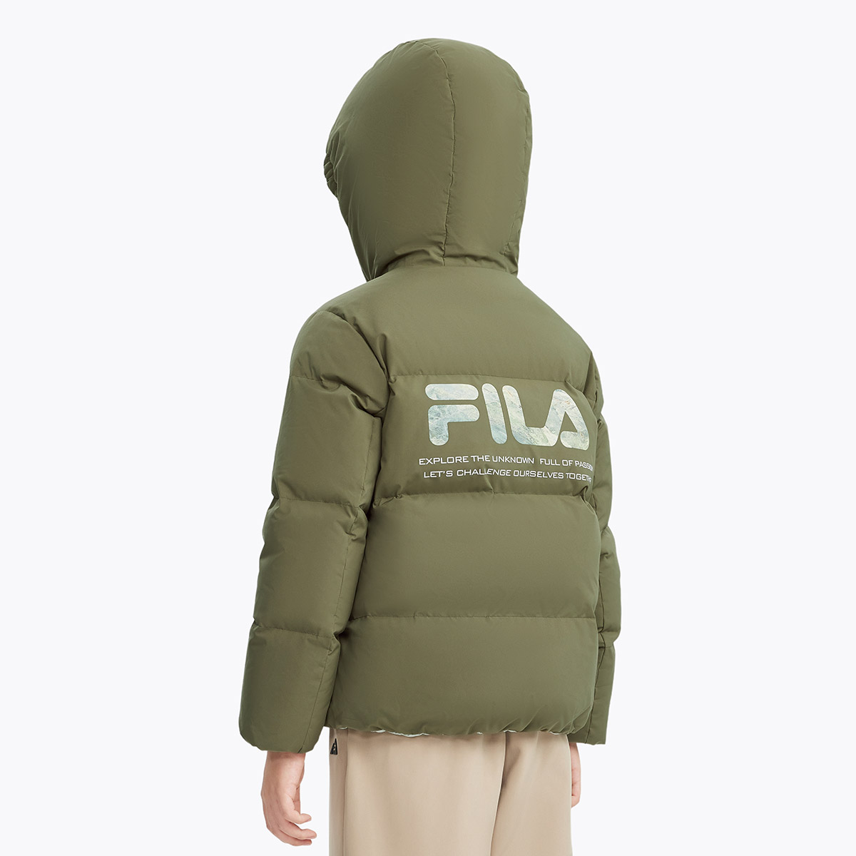 Подростковый пуховик Fila KIDS (серый) — фото 3