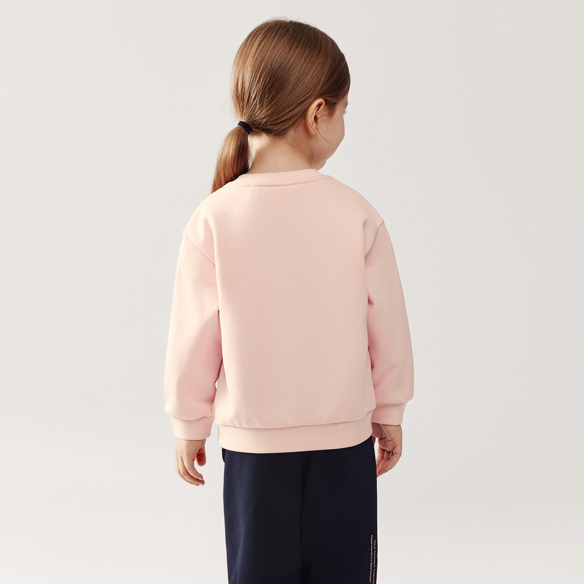 Детское худи FILA KIDS CROSS OVER seungyoun kim logo (розовое) — фото 4