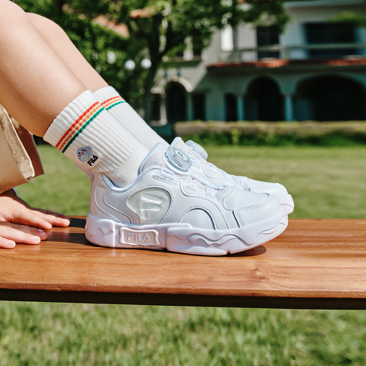 Детские кроссовки Fila KIDS POP (белые) — Белый — фото 6