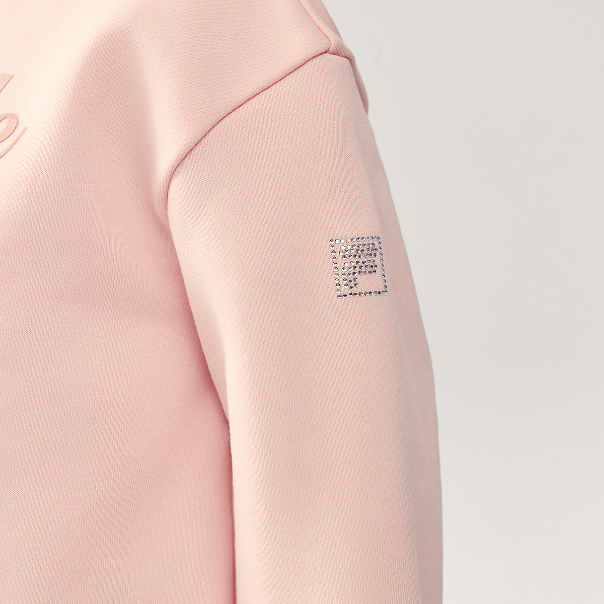 Детское худи FILA KIDS CROSS OVER seungyoun kim logo (розовое) — фото 6