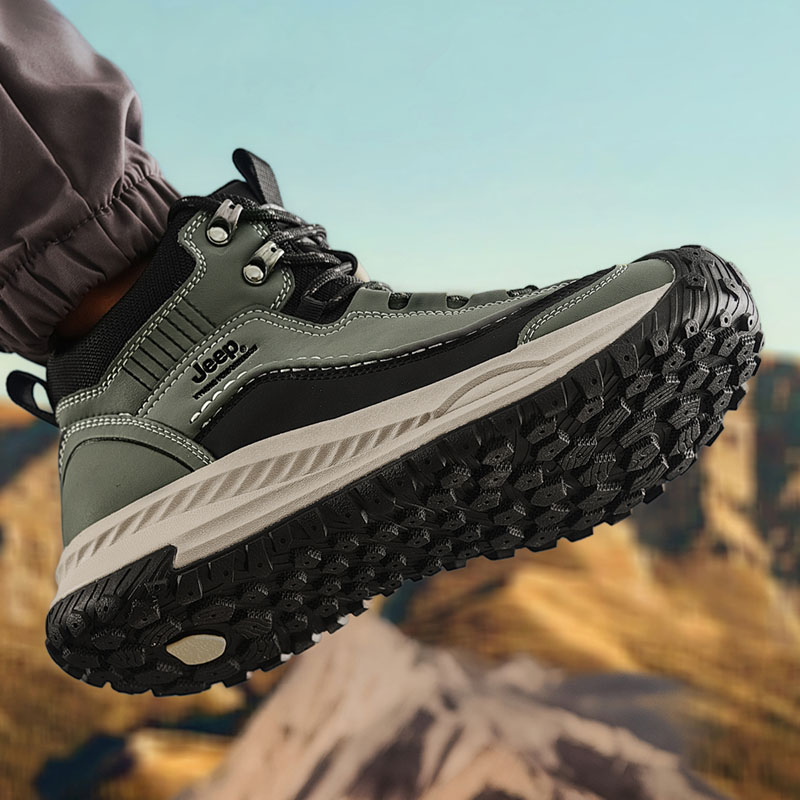 Jeep Cow Split Leather Hiking Shoes Men’s