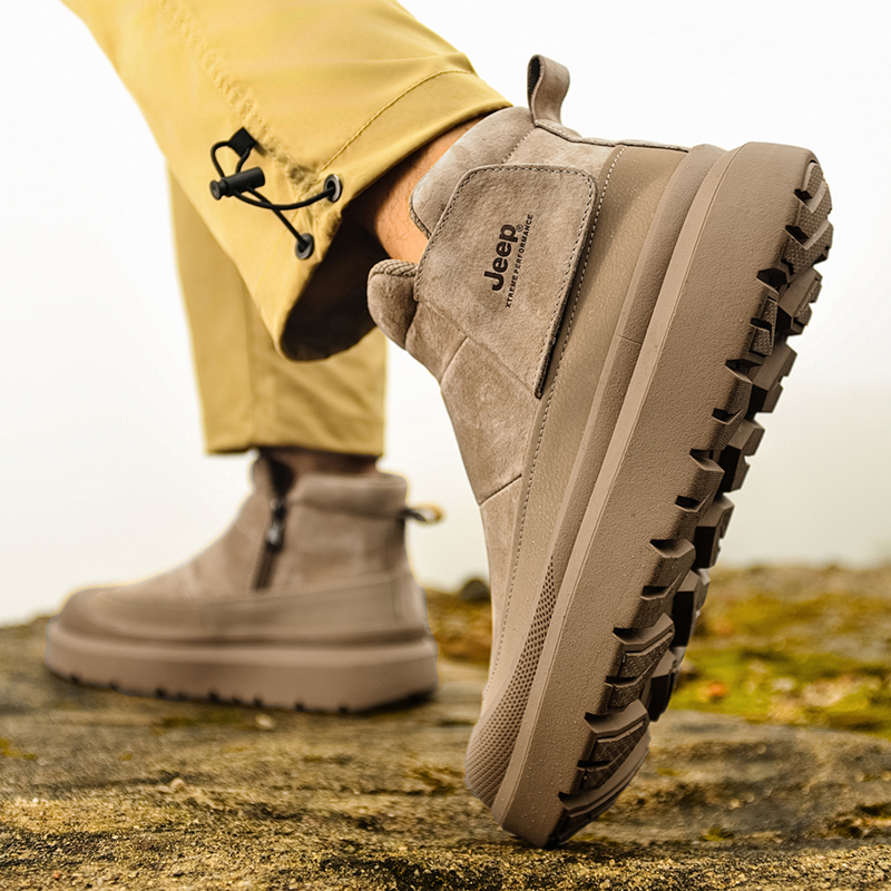 Jeep Pigskin Mid top Hiking Shoes Unisex
