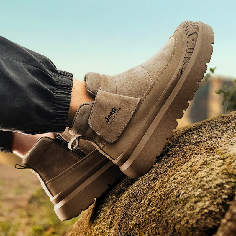 Jeep Pigskin Mid top Hiking Shoes Unisex