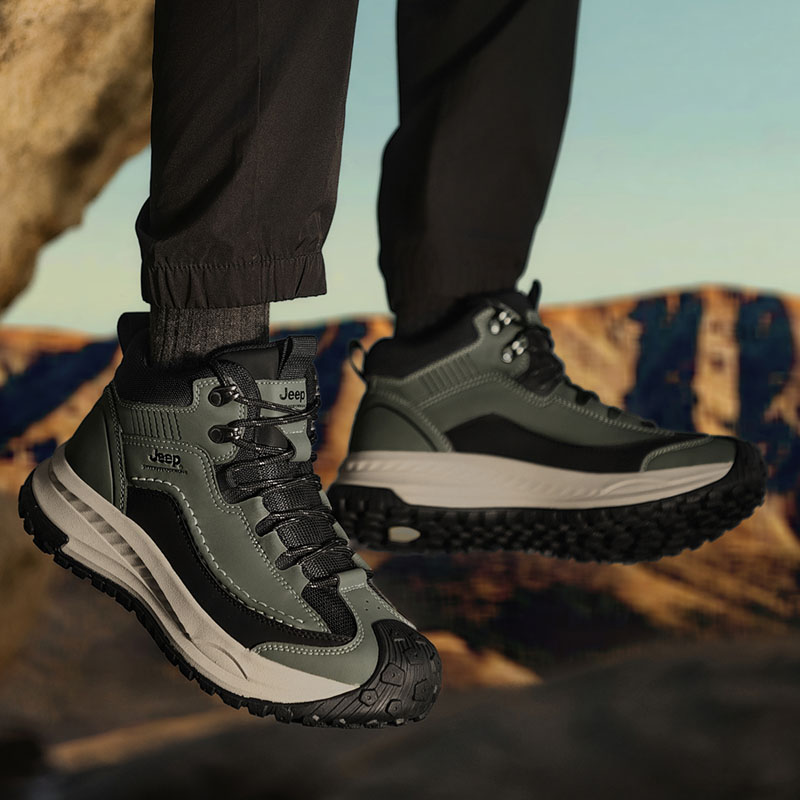 Jeep Cow Split Leather Hiking Shoes Men’s
