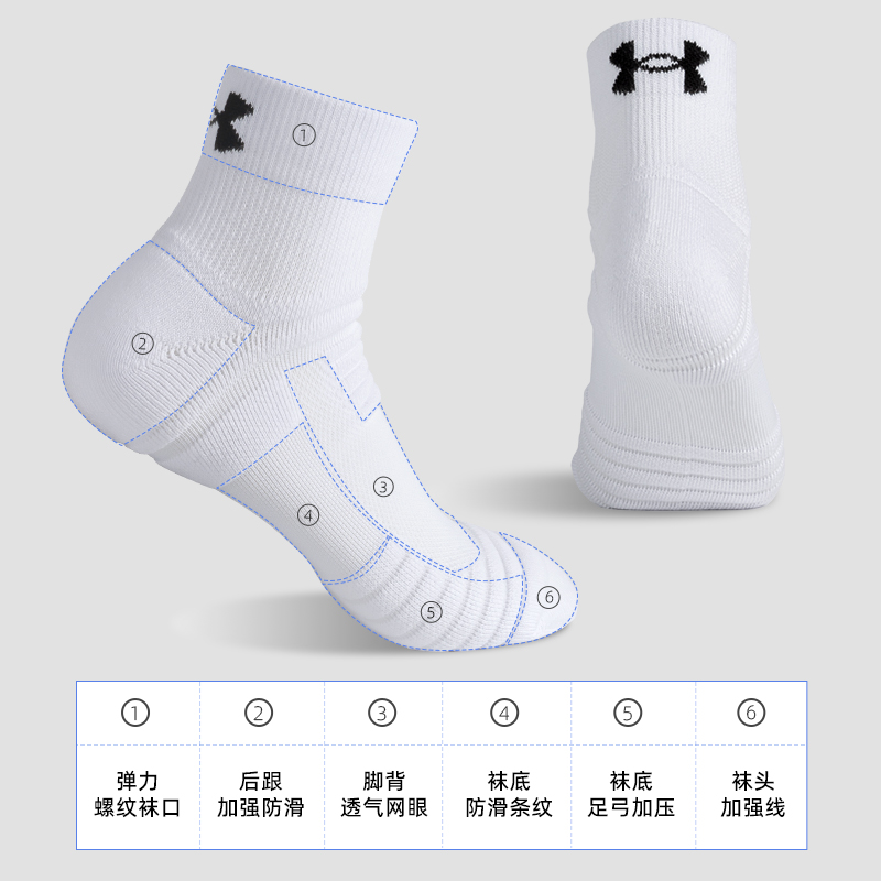 Under Armour Crew Socks Unisex 4 Pack