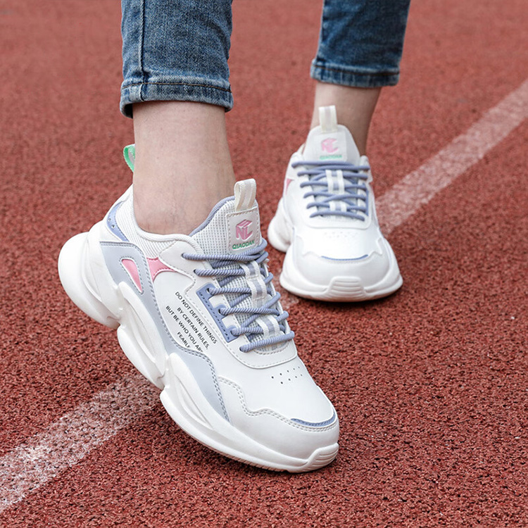 QIAODAN Slip Resistant Abrasion Resistant Low top Casual Running Shoes Women’s White Silver