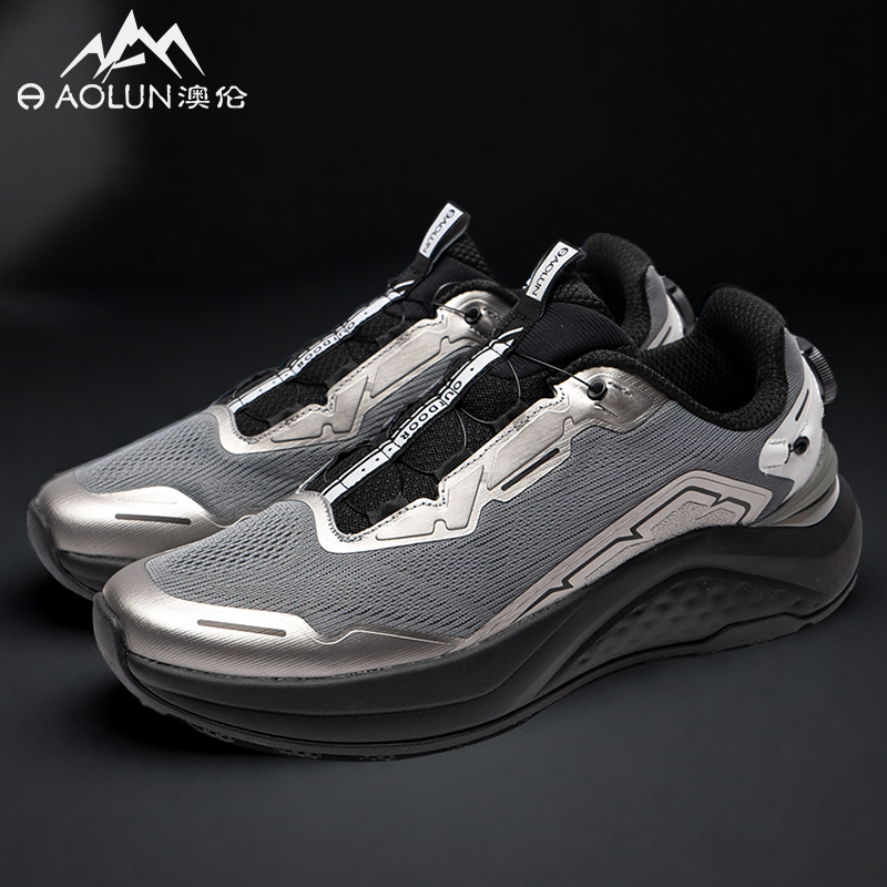 AOLUN Cushioning Abrasion Resistant Breathable Coverage Low top Mountaineering & Hiking Shoes Men’s Silver