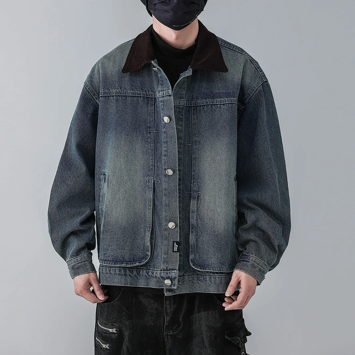 FAKE VINTAGE Jackets Unisex Blue