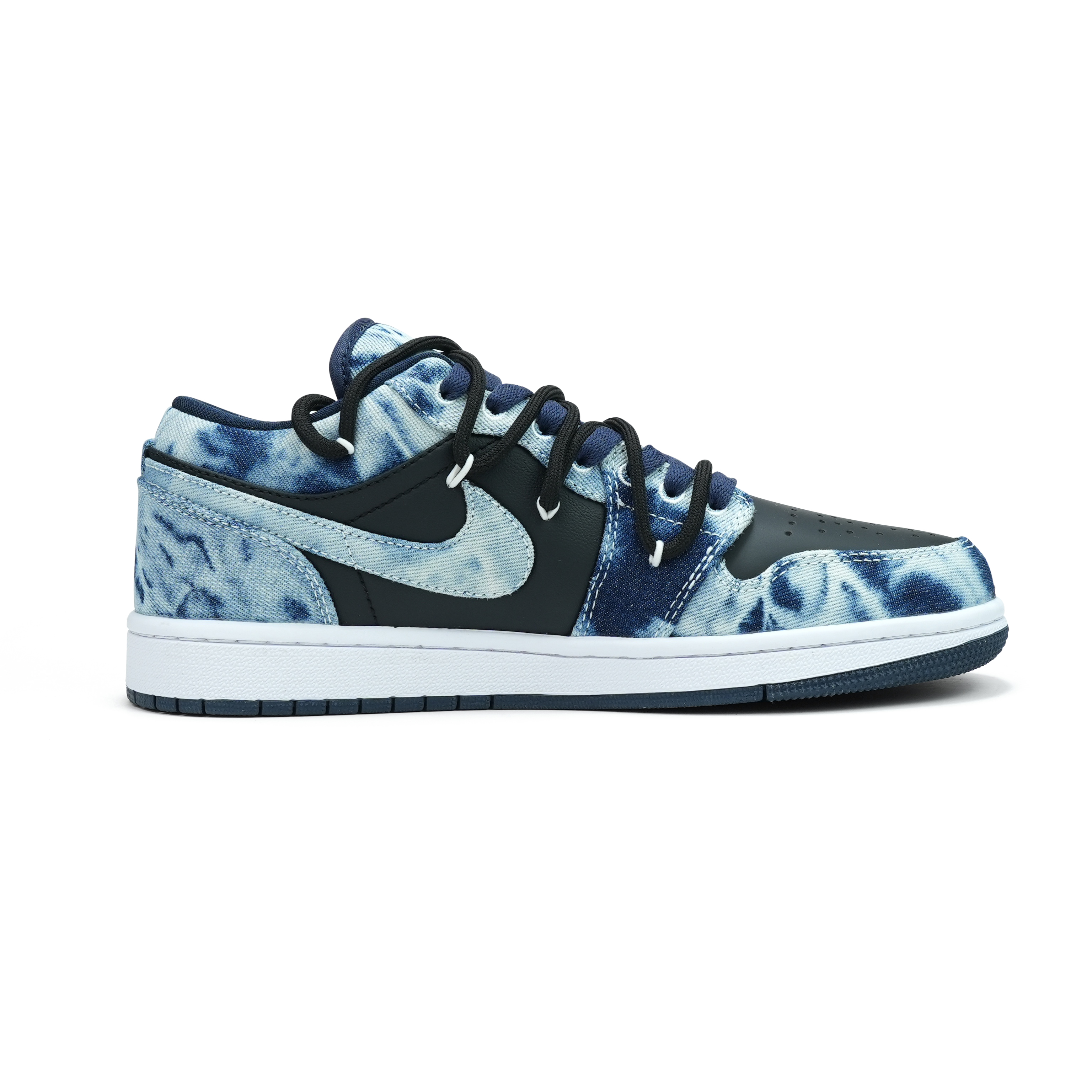 Jordan Air Jordan 1 Abrasion Resistant Low top Vintage Basketball Shoes Men’s Blue Black