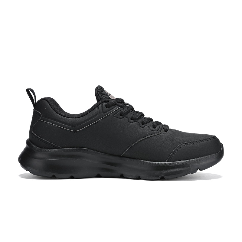XTEP Synthetic Leather Cushioning Waterproof Low top Casual Running Shoes Women’s Black Rose Gold