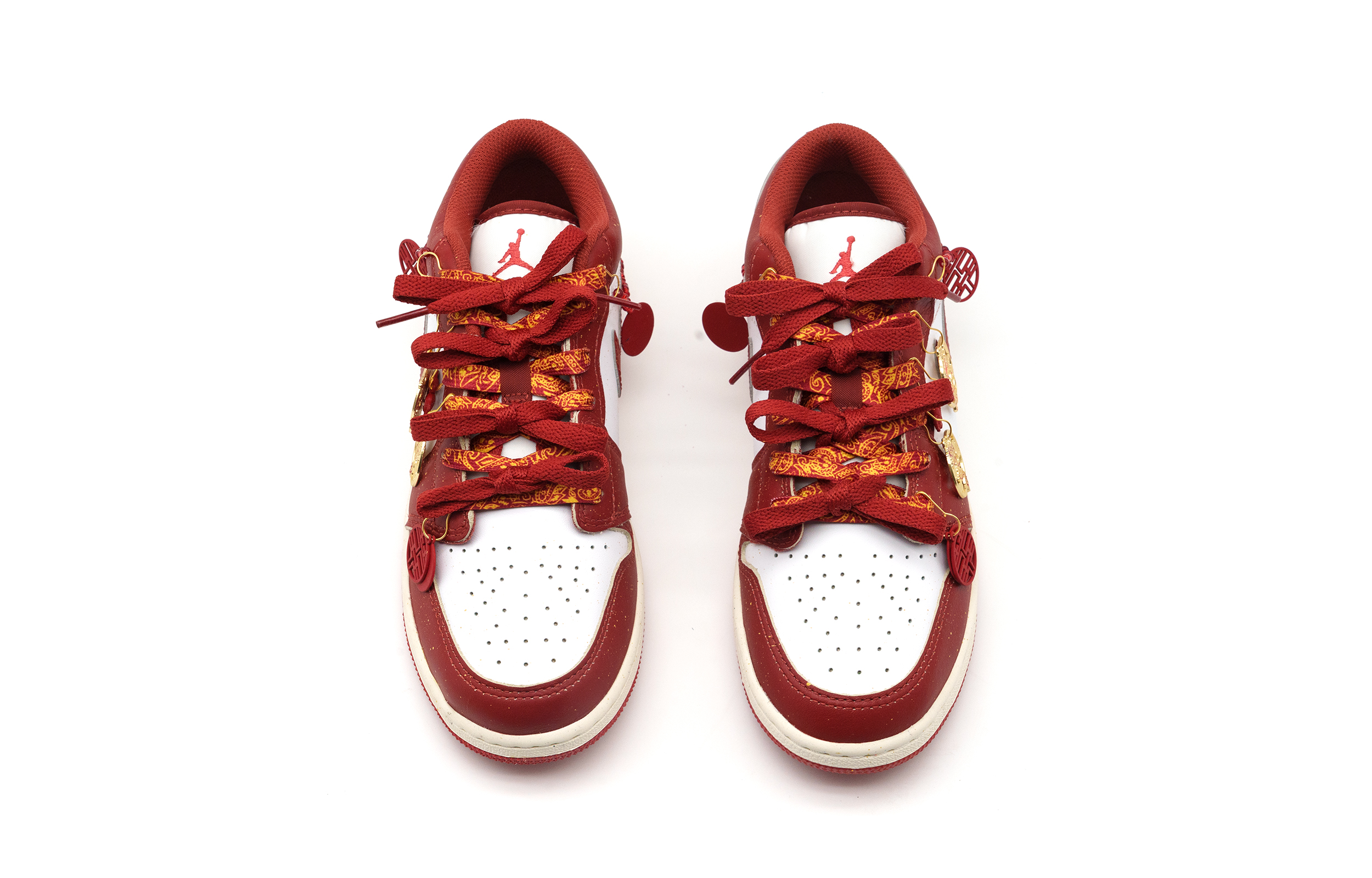 Jordan Air Jordan 1 Cushioning Slip Resistant Abrasion Resistant Low top Vintage Basketball Shoes Women’s Red