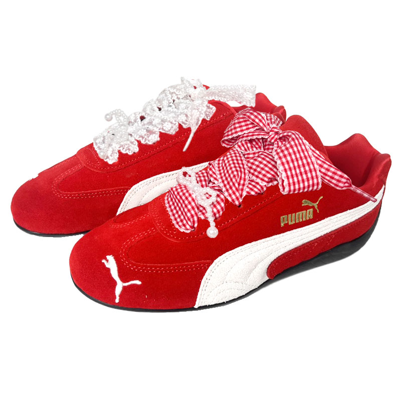 PUMA Speedcat Go Morning And Evening, Urban Chic Style Outfit Breathable Balance Low top Racing Shoes Unisex True Red