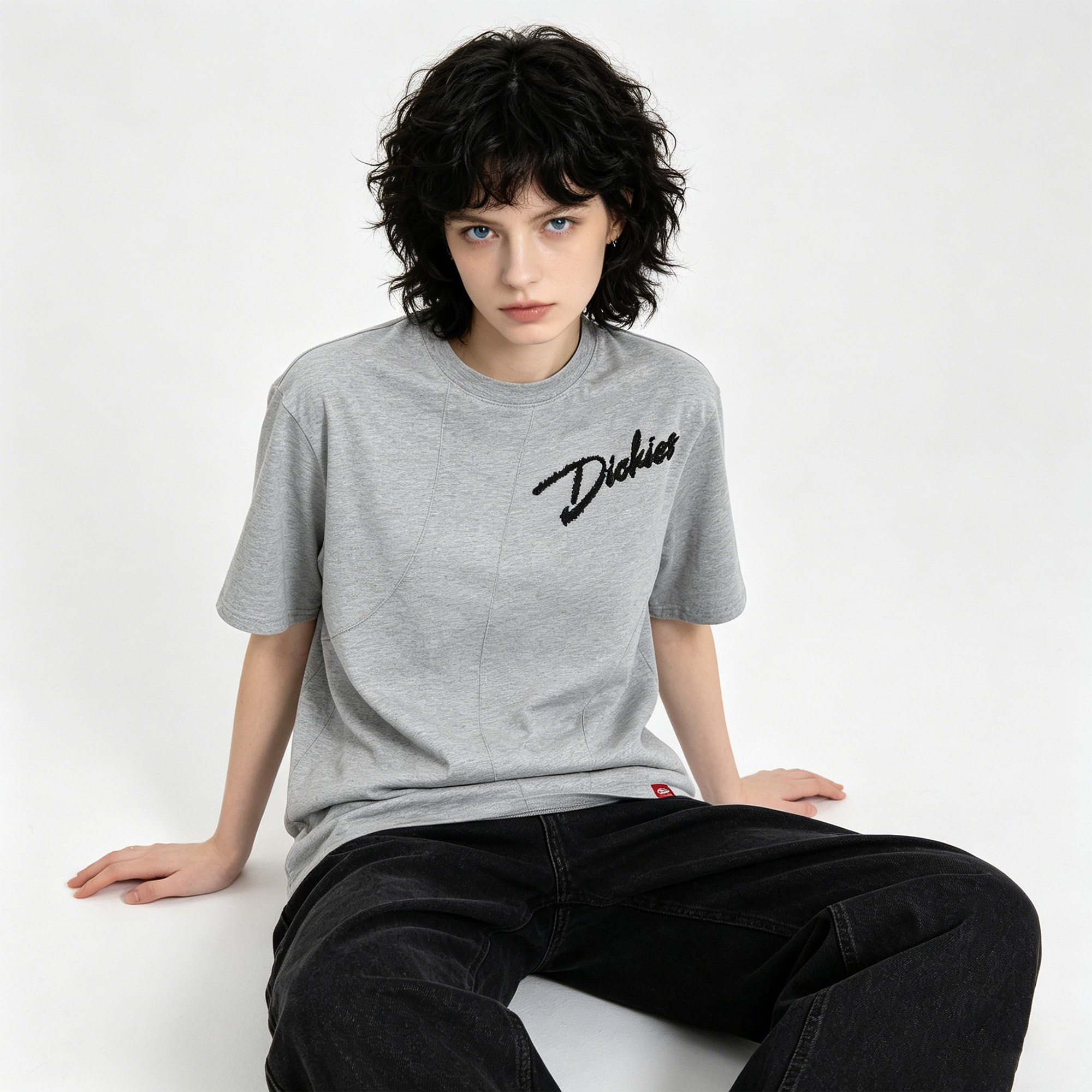 Женская футболка Dickies boxycleanfit3DLOGO T (серая) — фото 5