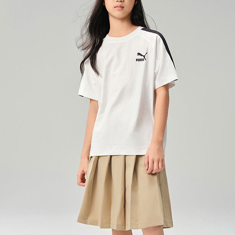Унисекс футболка PUMA T7SportstyleTlogoT (белый) — фото 4
