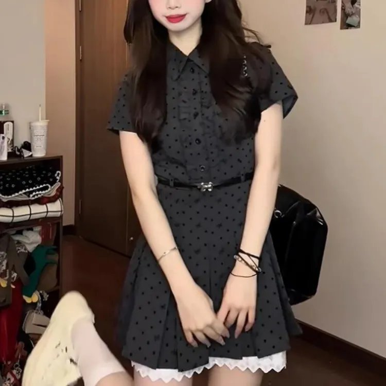 XIANSINIAO Short Sleeved Dress Women's