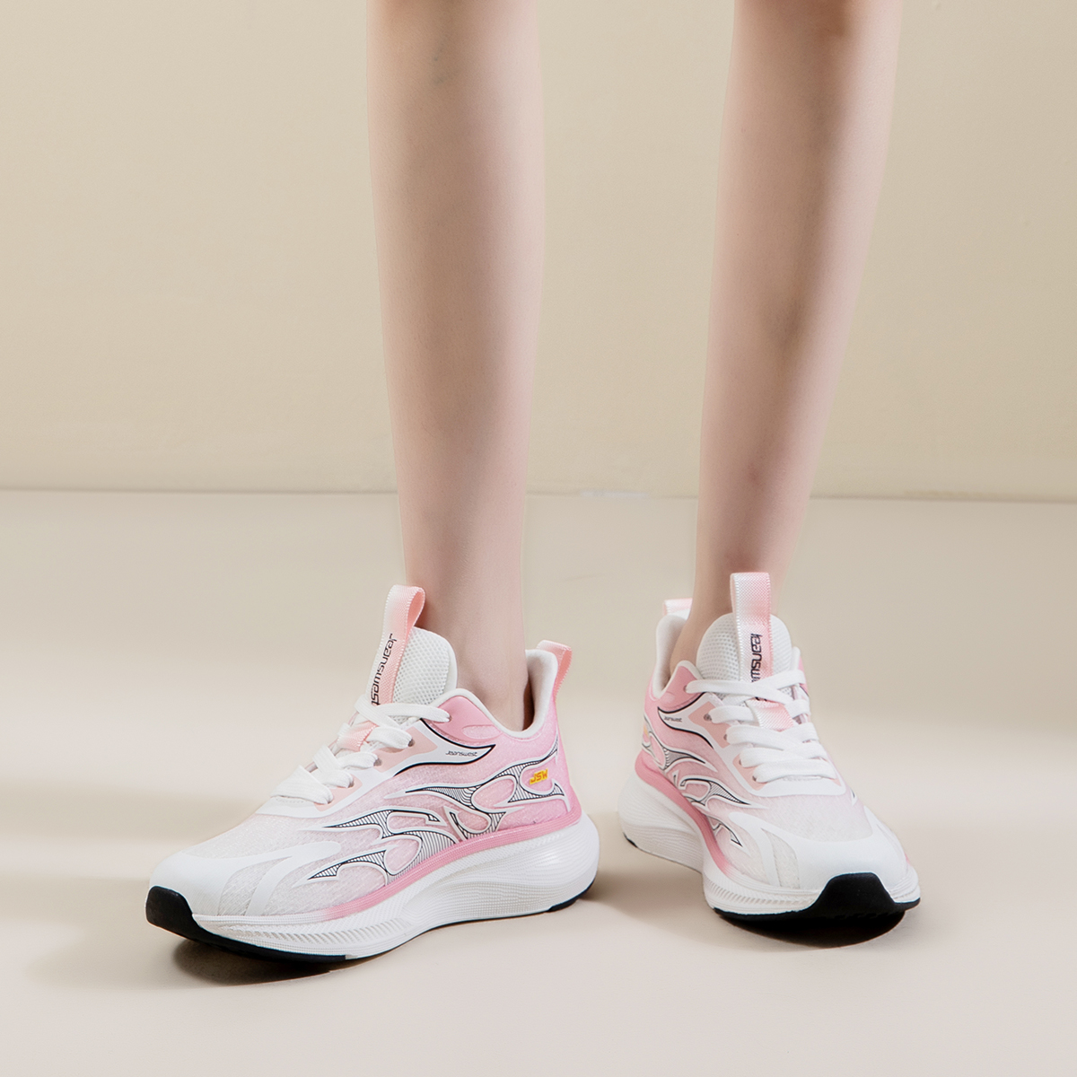 JEANSWEST Mesh Slip Resistant Breathable Lightweight Rebound Slip Resistant, Breathable, Lightweight Rebound Low top