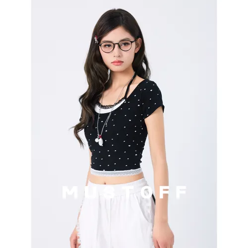 MUSTOFF Черные Женские Футболки