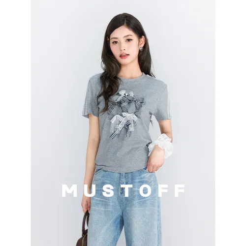 MUSTOFF Серые Женские Футболки
