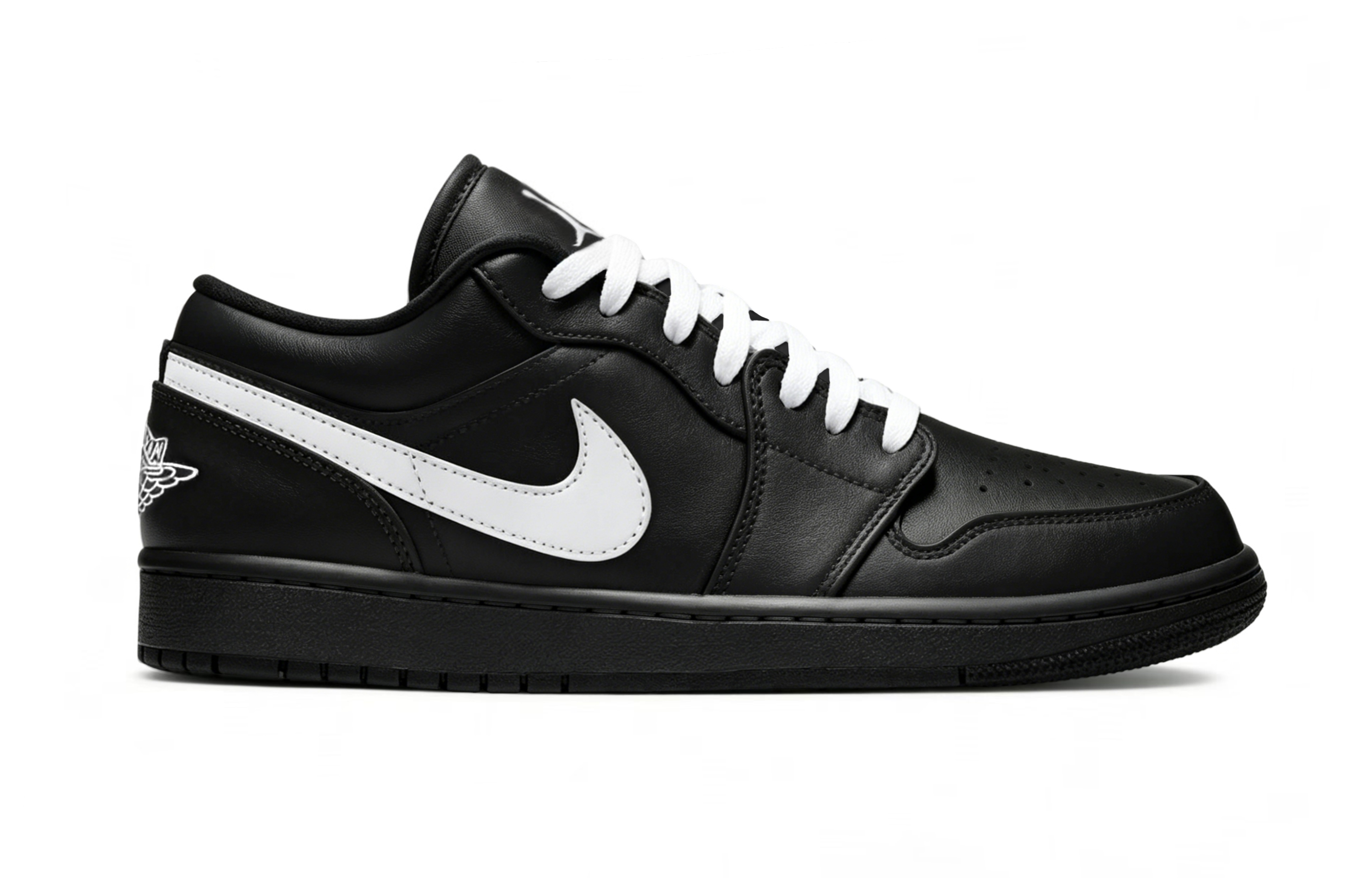 Jordan Air Jordan 1 Abrasion Resistant Low top Vintage Basketball Shoes Unisex Black