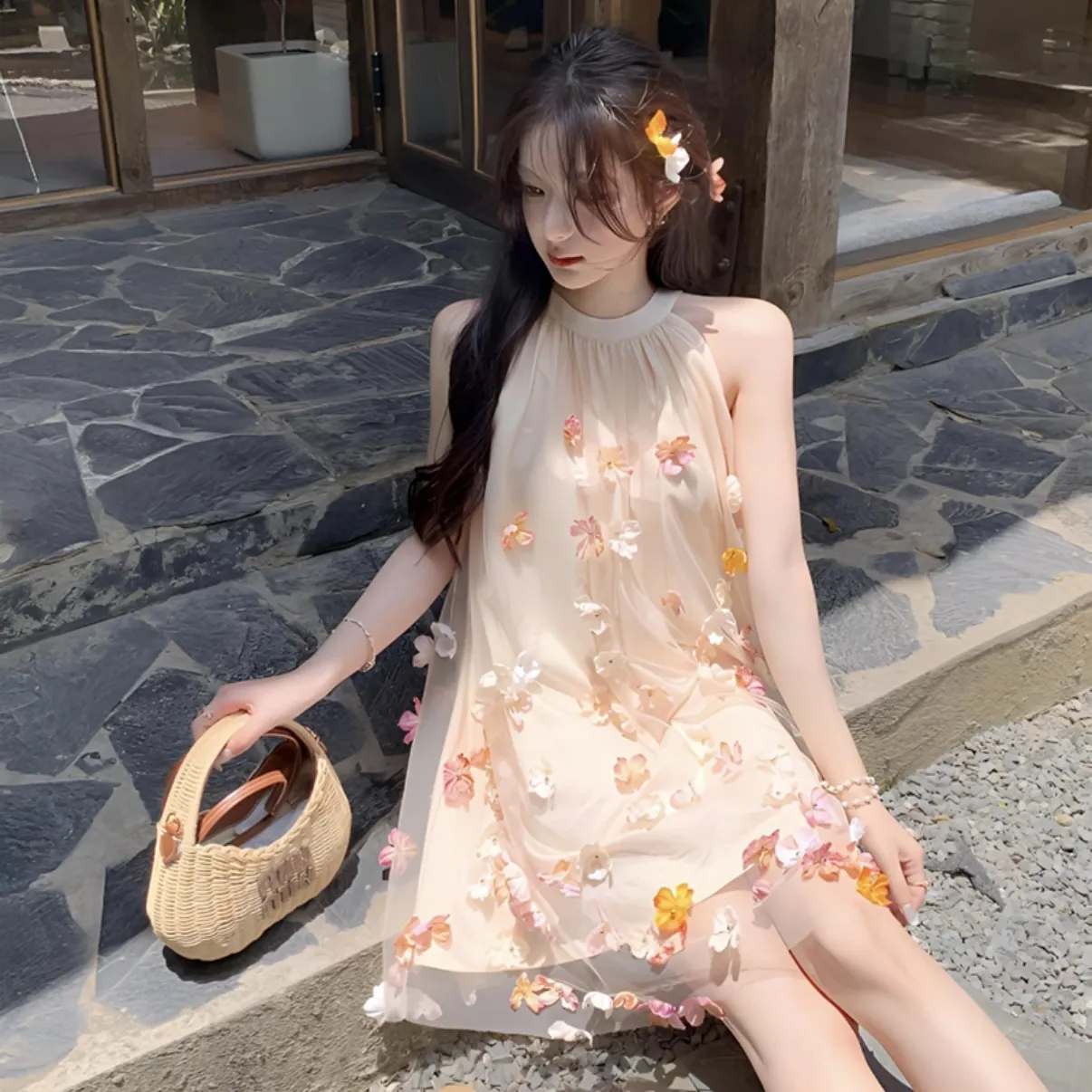 7 SEVFUN Sleeveless Dress Women's Pink