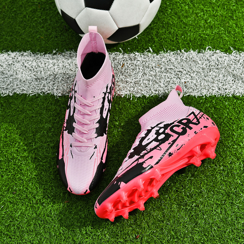 Sportful Soccer Shoes Men’s Low Top Pink Long Stud/Black Long Stud/Green Long Stud