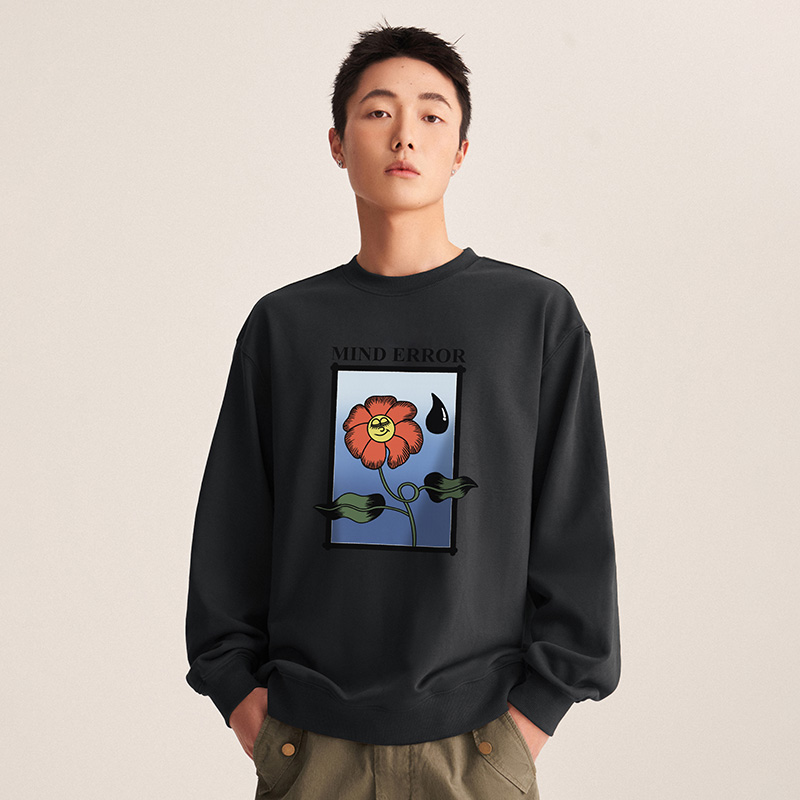Свитшот MIND ERROR Sunflower 2 Crew (черный) — фото 12