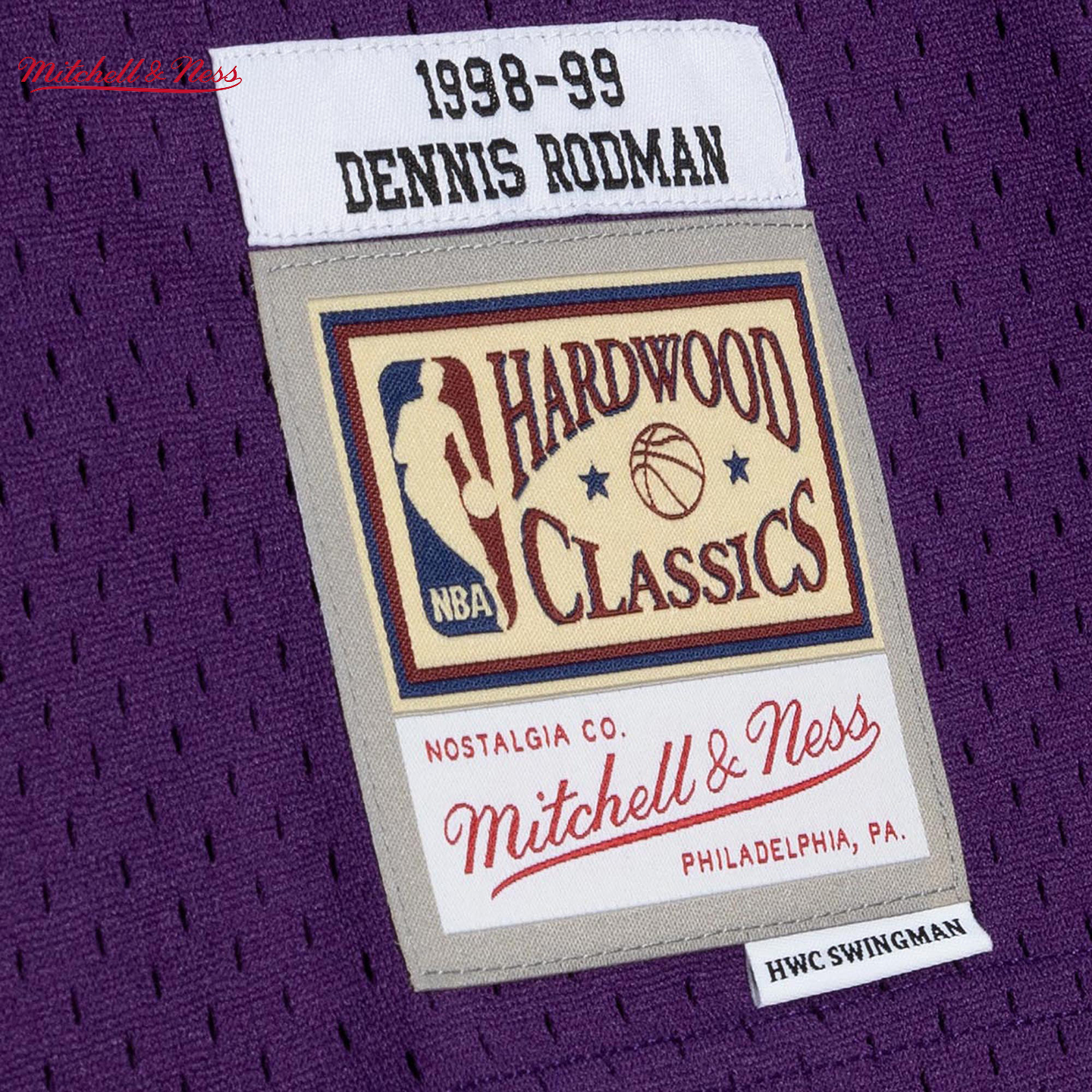 Mitchell & Ness Dennis Rodman Los Angeles Lakers Road 1998 99 Swingman Nba Jersey