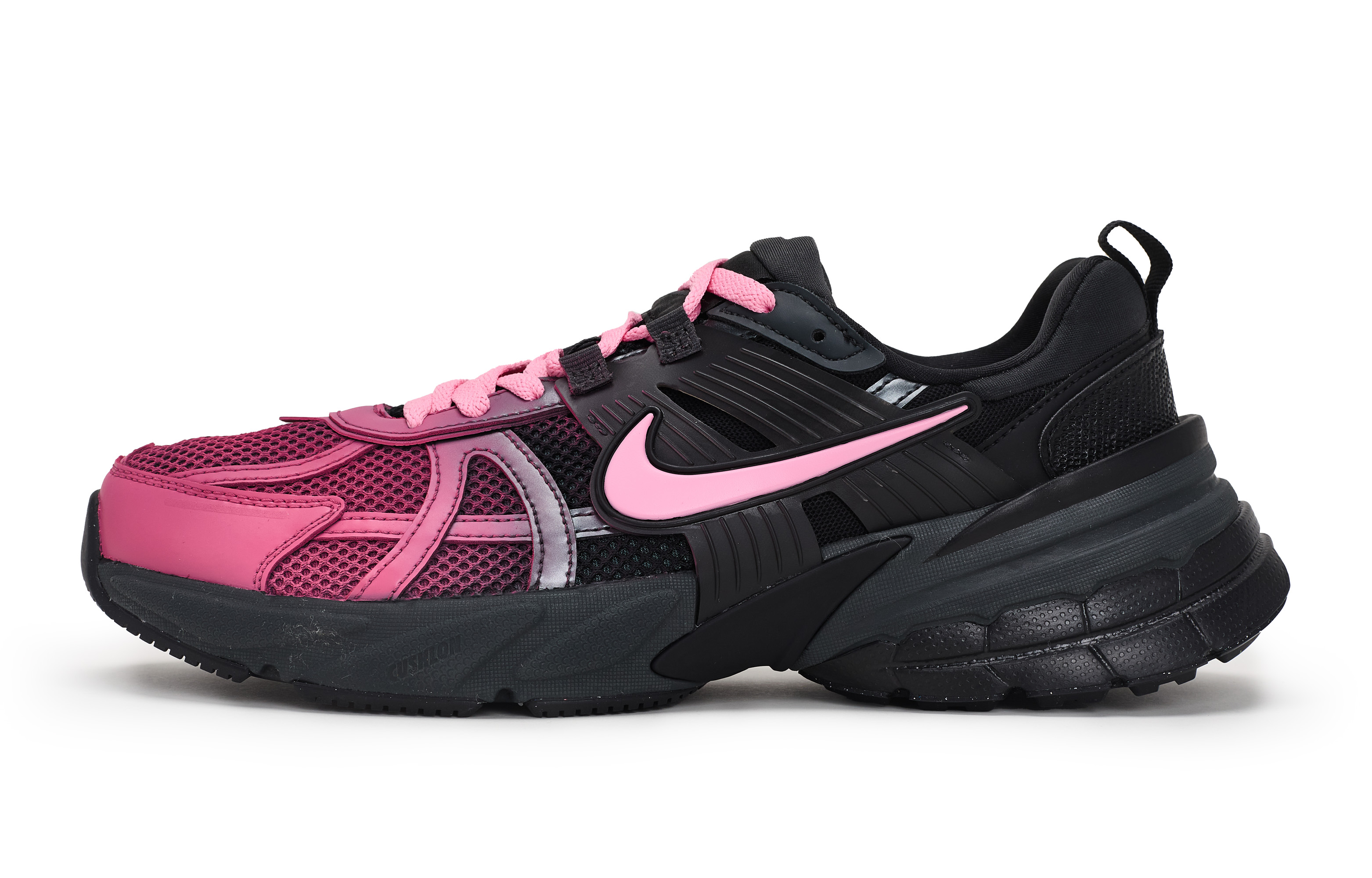 Nike V2K Run Abrasion Resistant Abrasion Resistant Low top Casual Running Shoes Women’s Black Rose Red