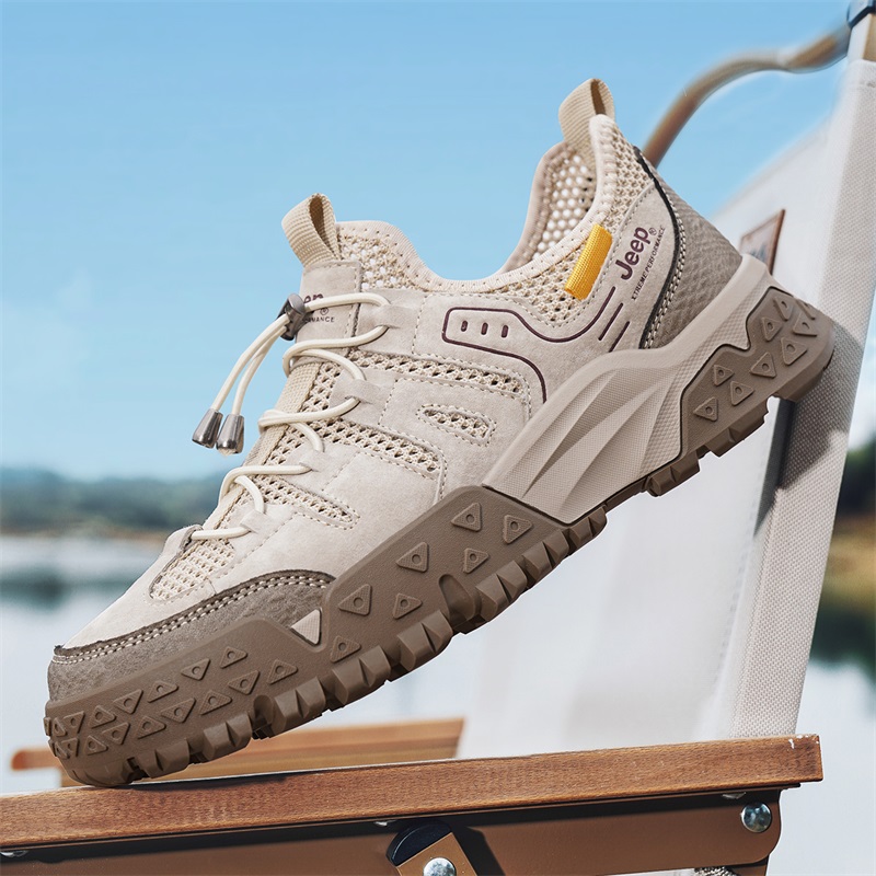 Jeep Breathable Abrasion Resistant Cushioning Coverage Low top Hiking Shoes Men’s